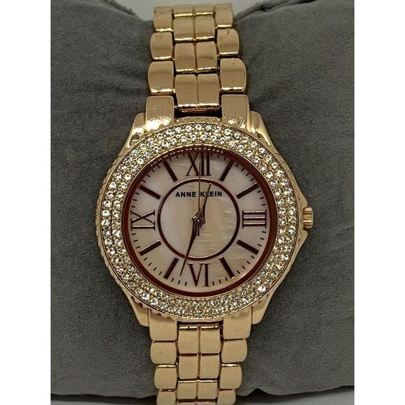 Anne Klein AK1462 Womens Rose Gold Stainless Steel Analog Dial Quartz Watch W242 - Picture 1 of 11